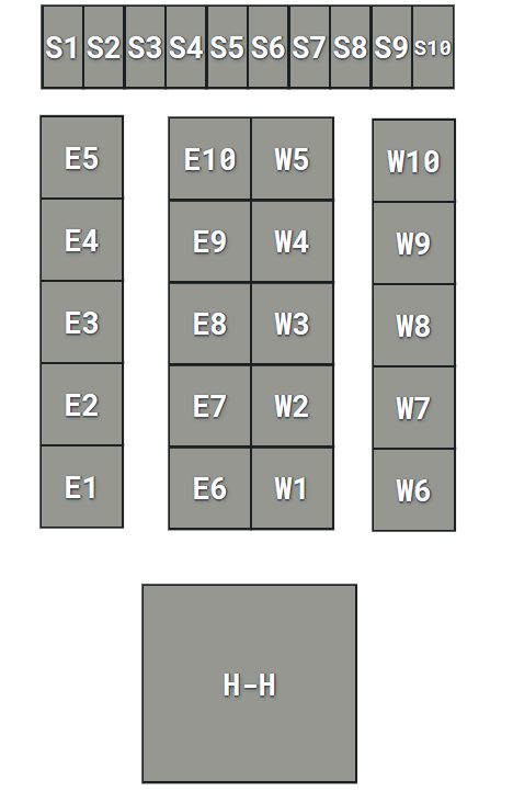 Drawing of the layout of the Storage Units