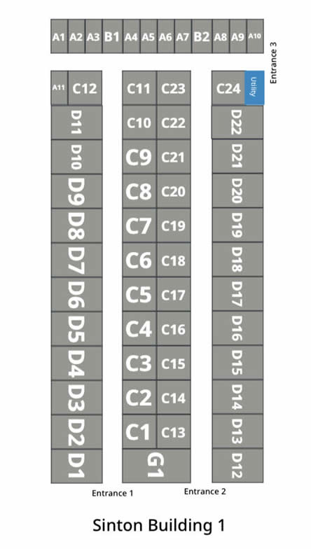Drawing of the layout of the Storage Units